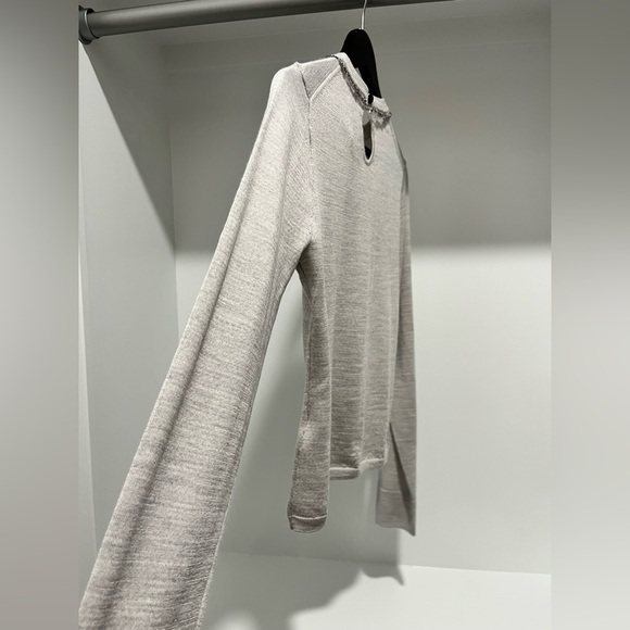 New J Crew Carolyn Embellished Fitted Crewneck Sweater Merino Wool $98 small - Picture 6 of 10